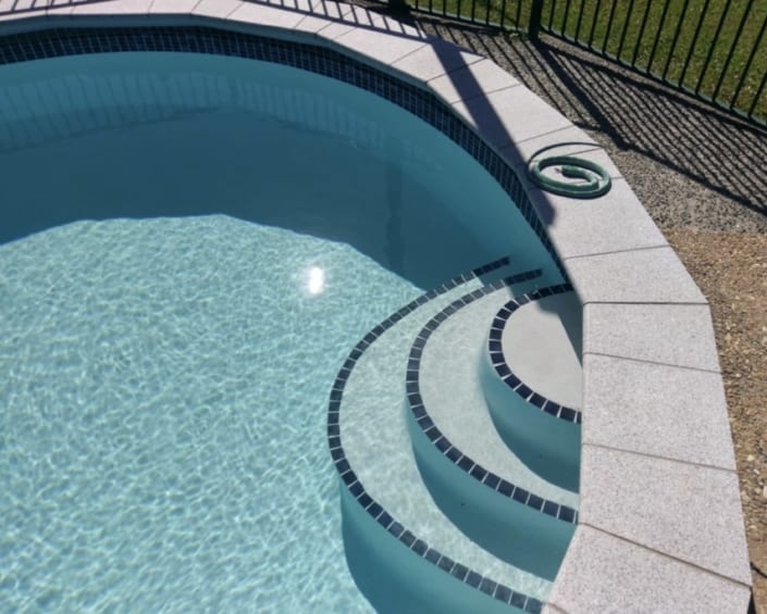 Concrete Pool Coping Repairs - New Pavers Concrete Swimming Pools