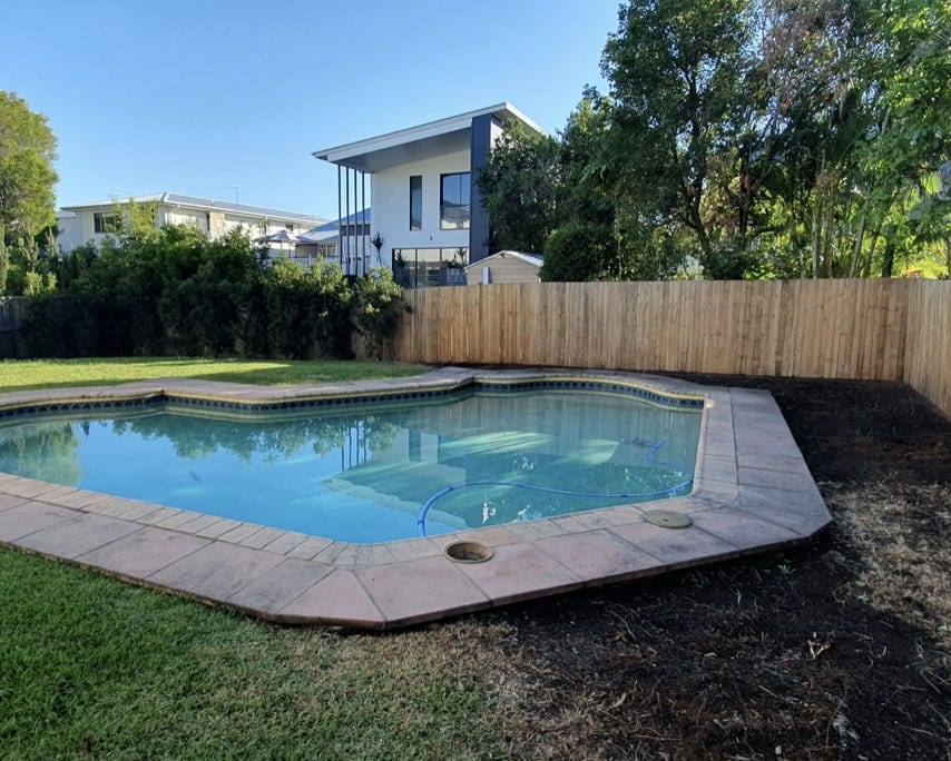 Residential Before Concrete Pool Renovations - Coping Replacements