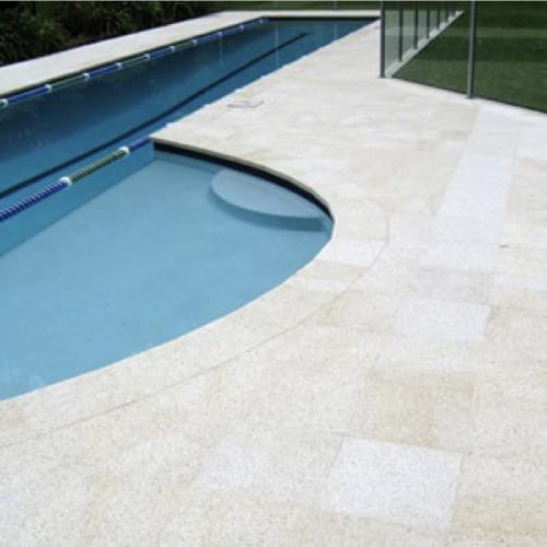 Almond Granite Pool Tiles - Concrete Pool Renovation