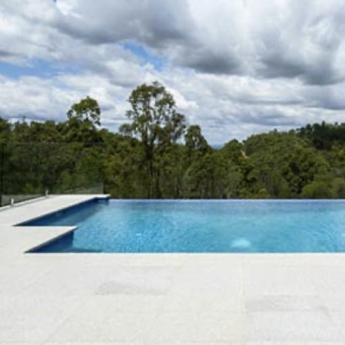 Light Grey Granite Tile - Concrete Pool Renovation