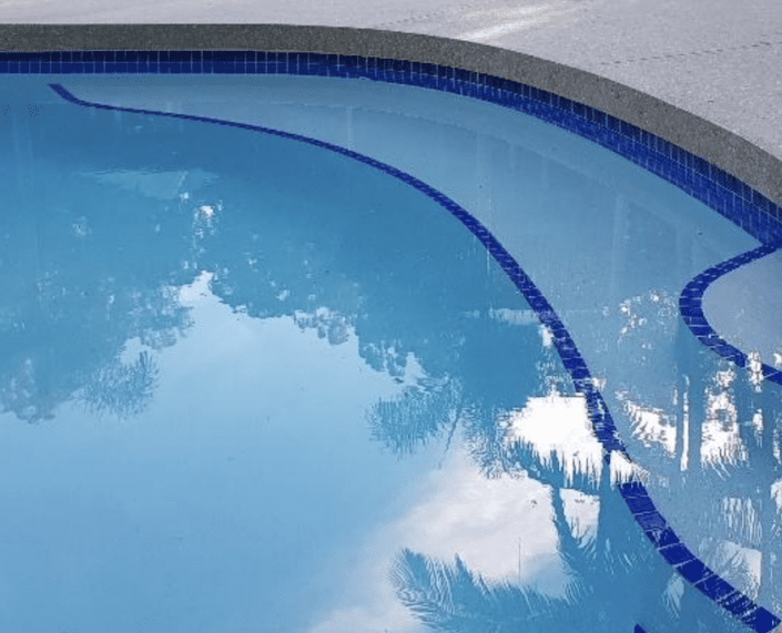 Concrete Pool Step Repaired - Pool Step Tiles